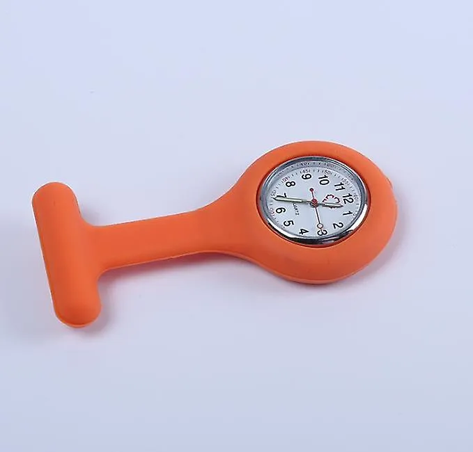 2Pcs light blue Doctor Nurse Silicone Pocket Brooch Fob Watch Quartz Watch AZ10180