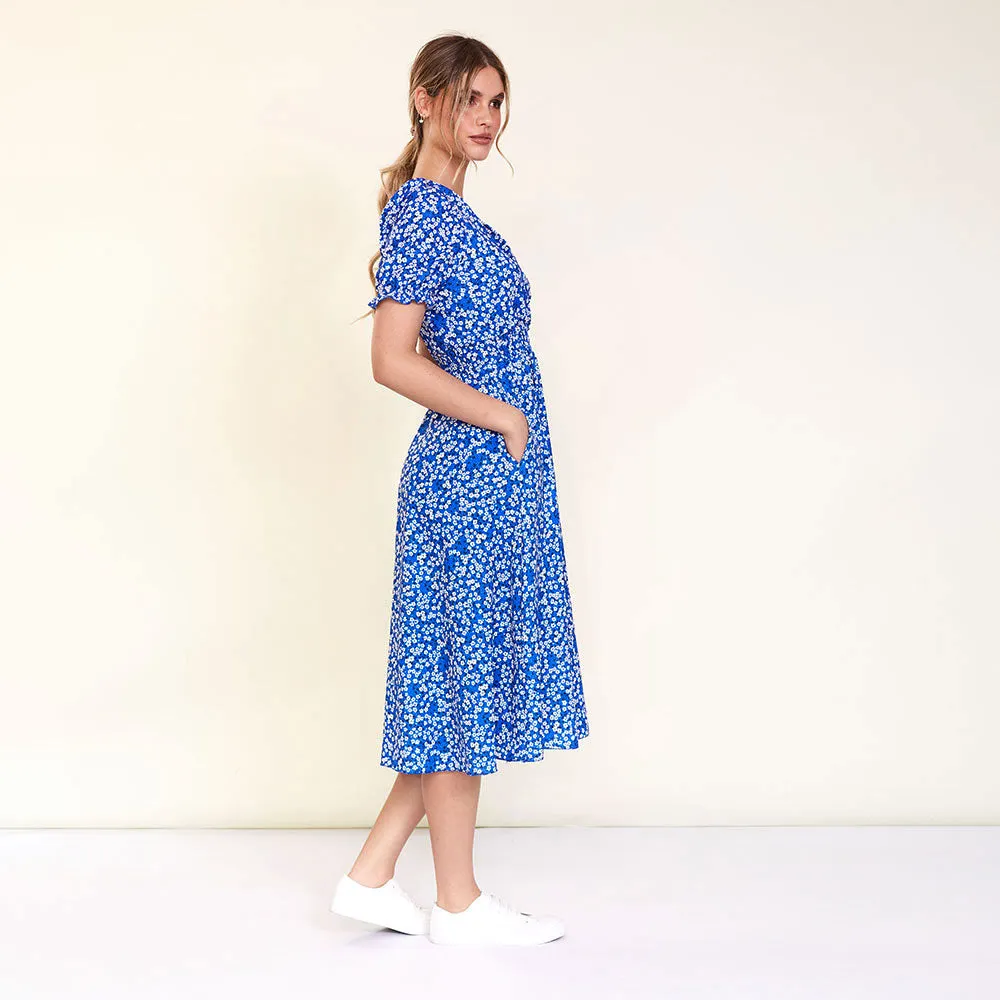 Belle Dress (Blue Daisy)