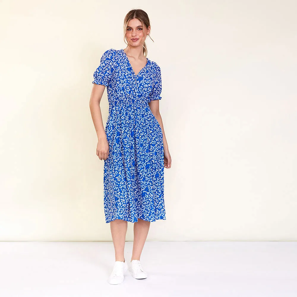Belle Dress (Blue Daisy)