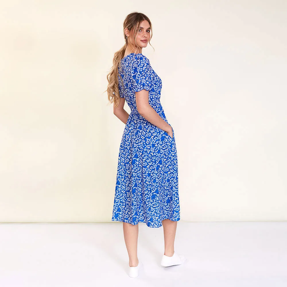 Belle Dress (Blue Daisy)