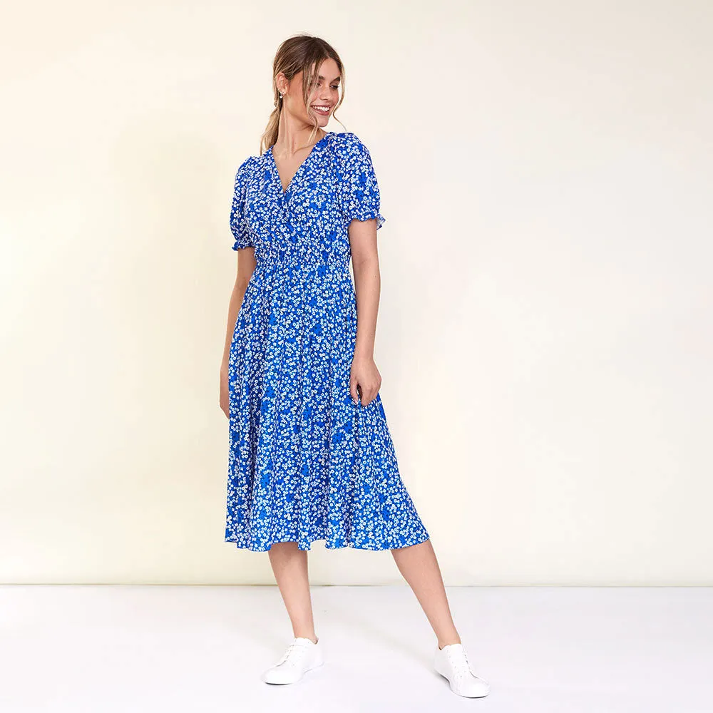 Belle Dress (Blue Daisy)