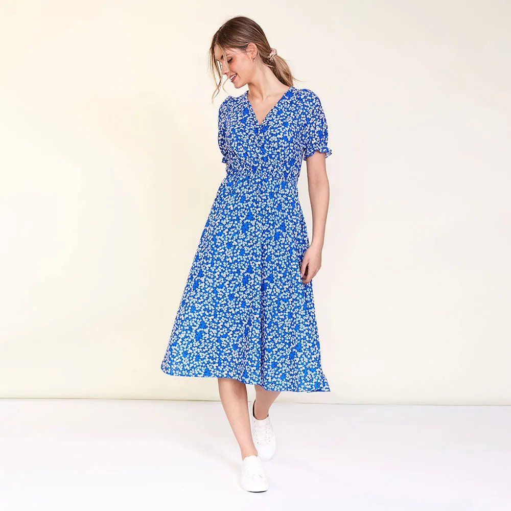 Belle Dress (Blue Daisy)