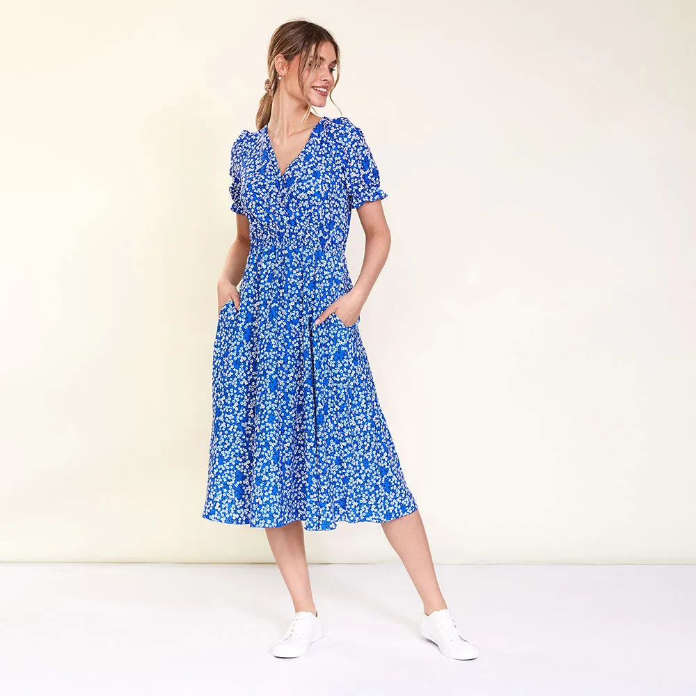 Belle Dress (Blue Daisy)
