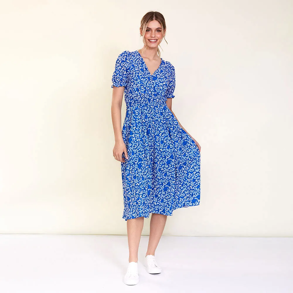 Belle Dress (Blue Daisy)