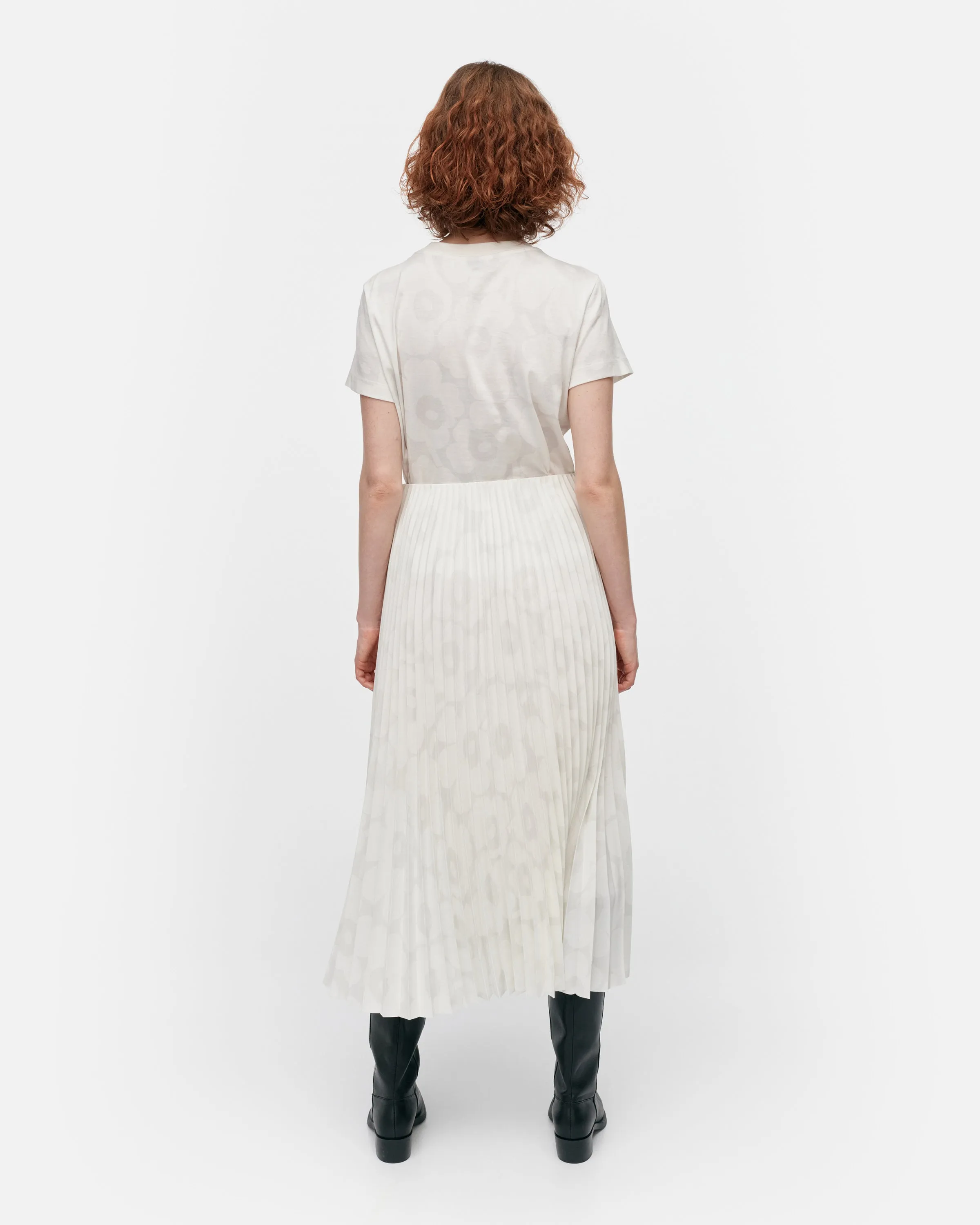 myy unikko pleated skirt - white