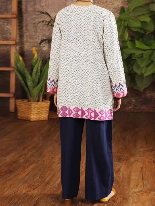 Off White Khaddar Tunic - ALCR-LK-1095