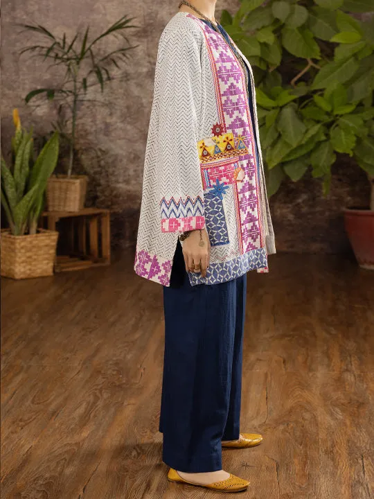 Off White Khaddar Tunic - ALCR-LK-1095