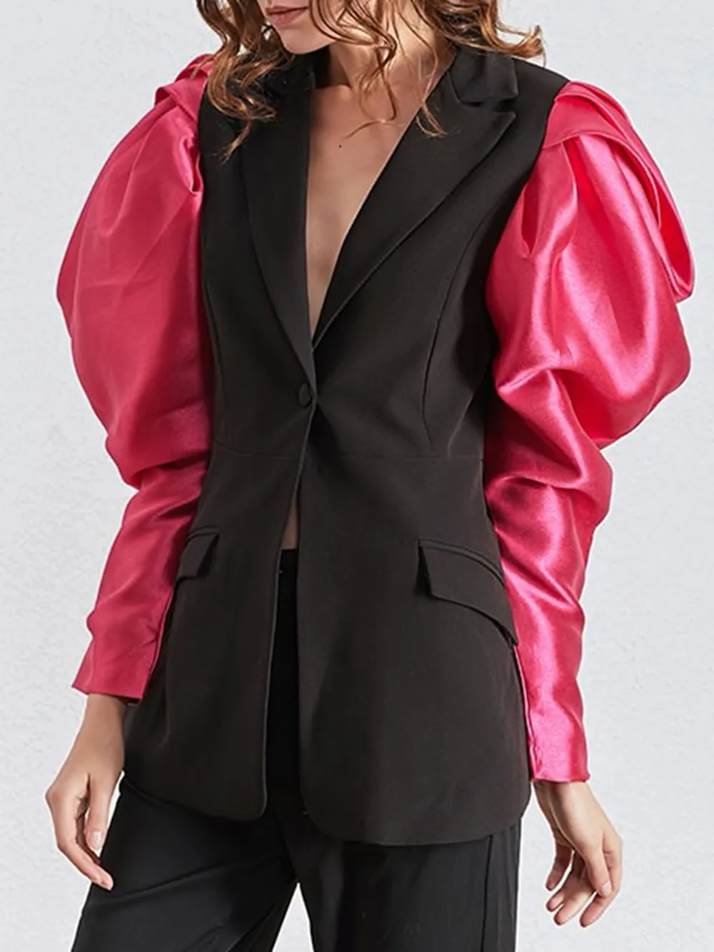 Puffed Sleeves Blazer