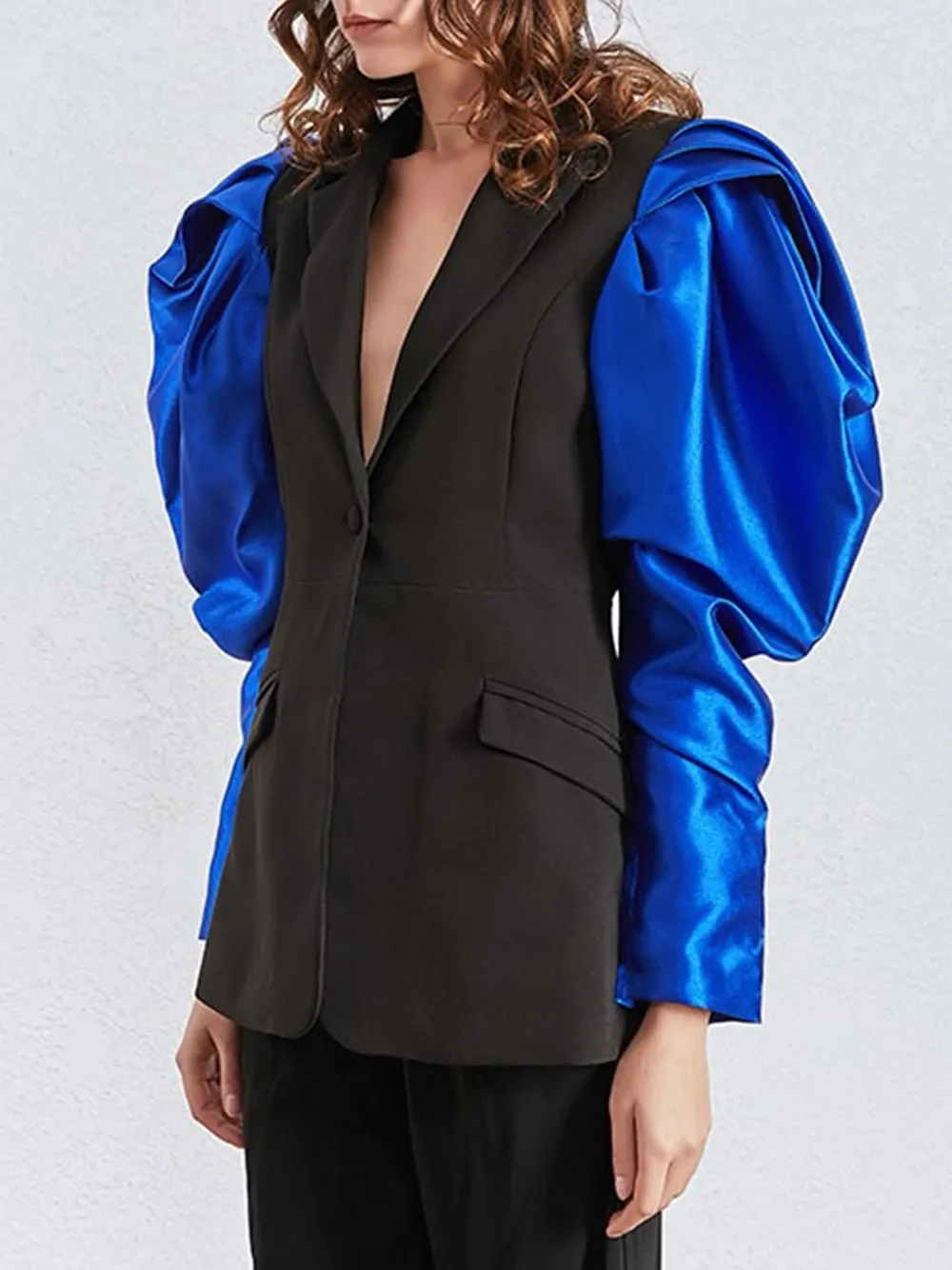 Puffed Sleeves Blazer