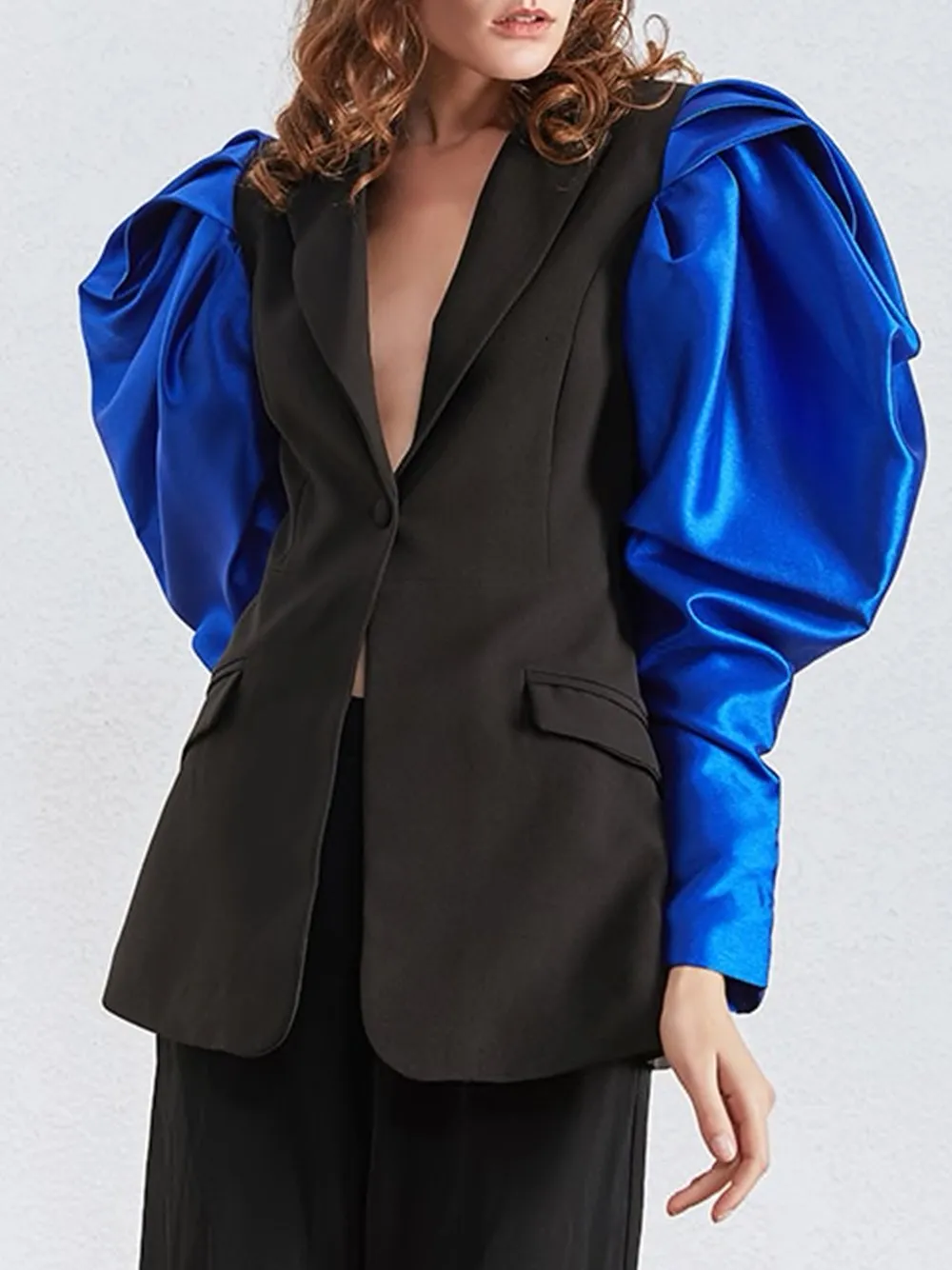 Puffed Sleeves Blazer