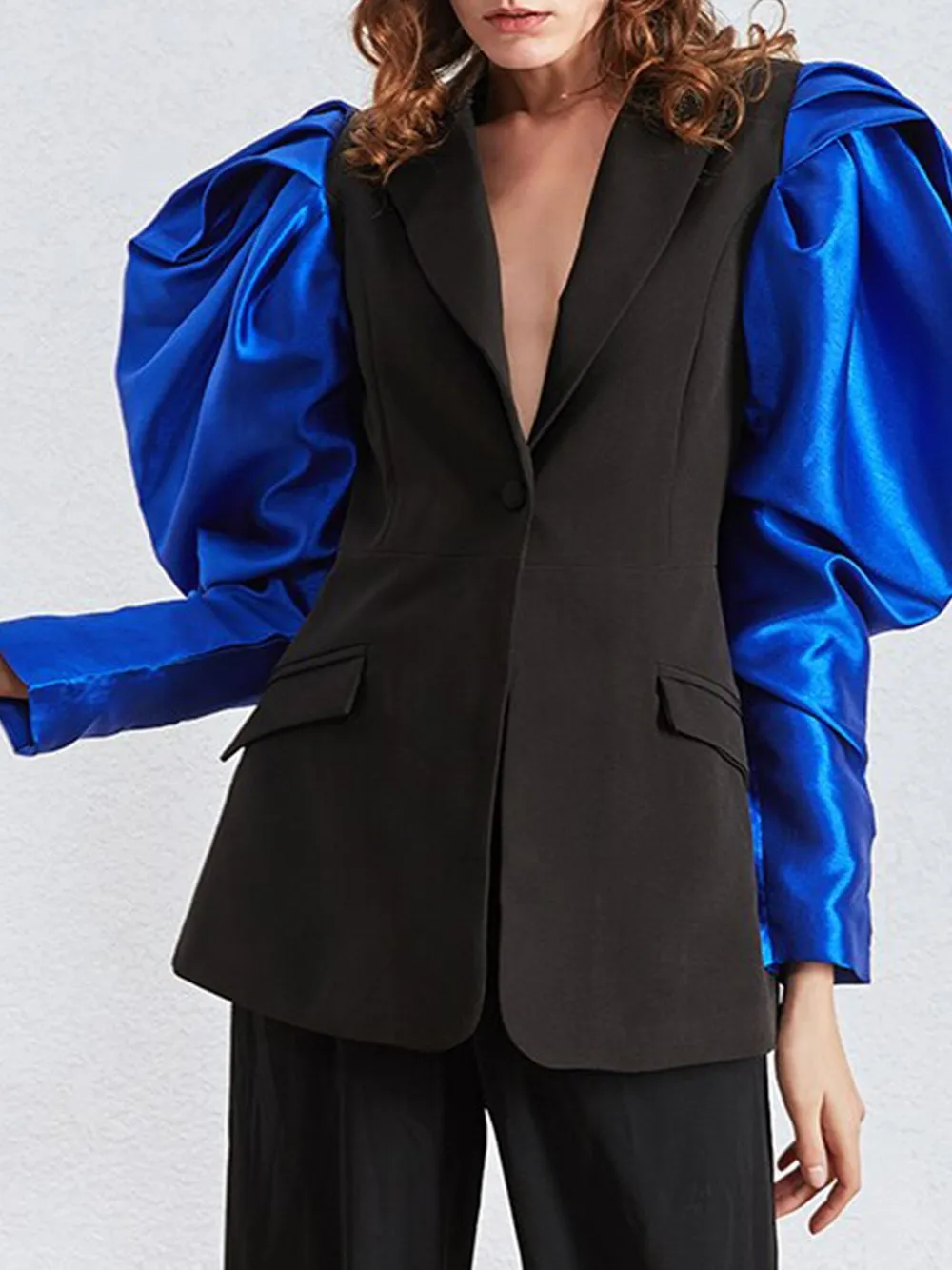 Puffed Sleeves Blazer