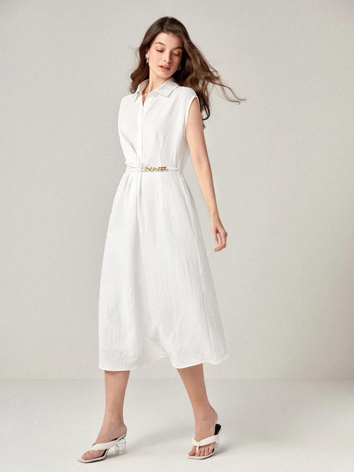 Twist Front Shirt Dress