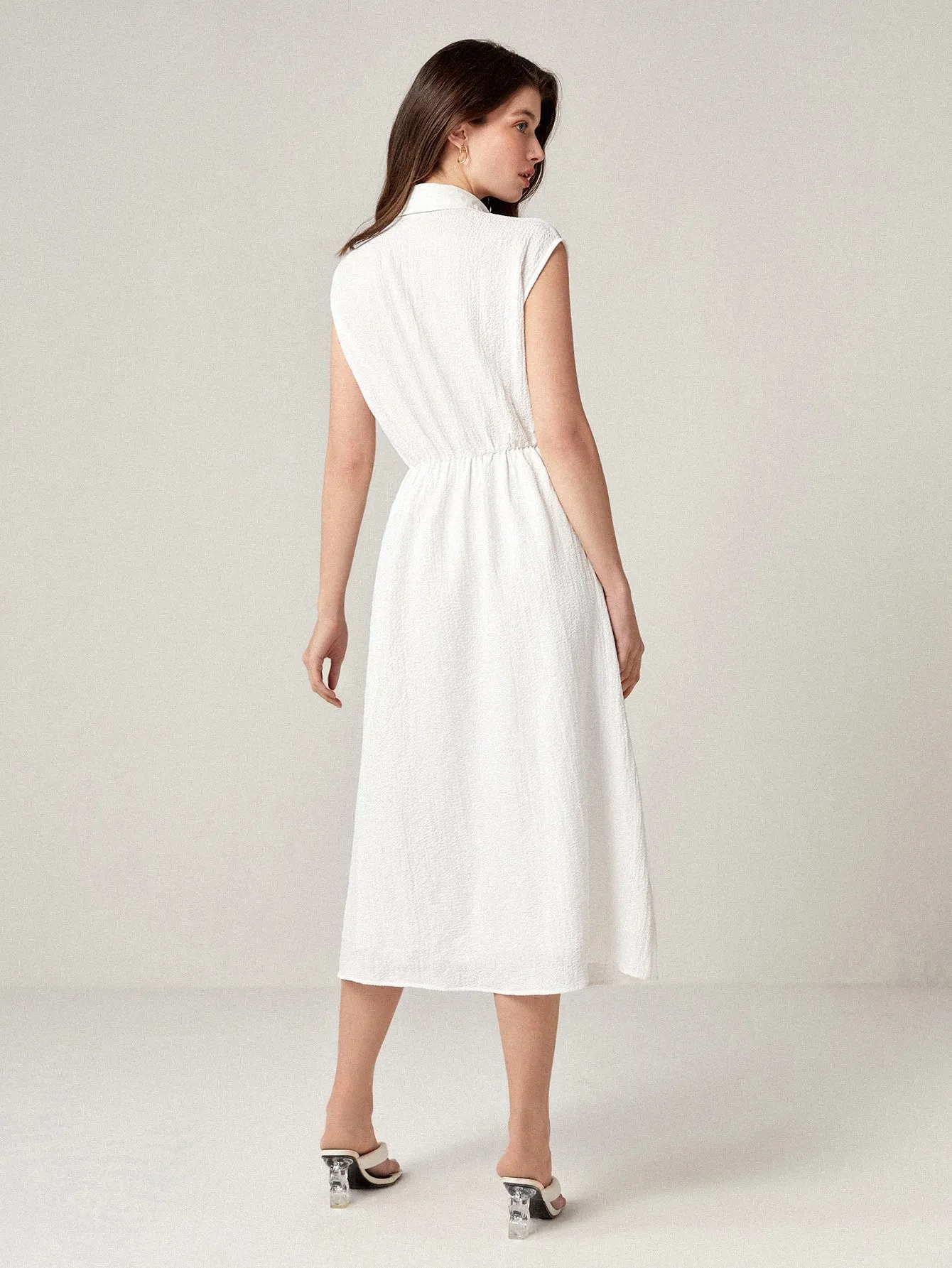 Twist Front Shirt Dress