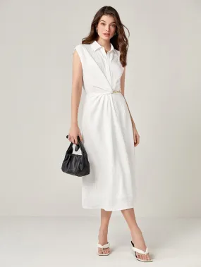 Twist Front Shirt Dress