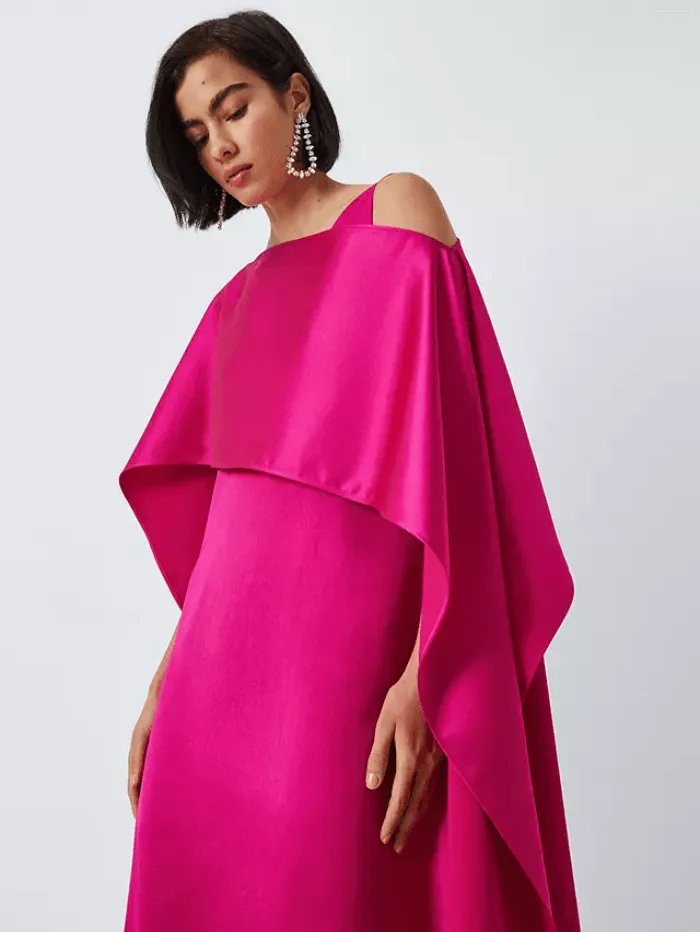 Weekend By Max Mara GAMBERO Fluid Satin Dress In Fuchsia 2415231012600 Col 019
