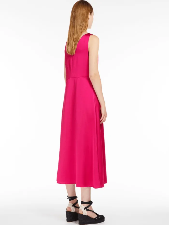 Weekend By Max Mara GAMBERO Fluid Satin Dress In Fuchsia 2415231012600 Col 019