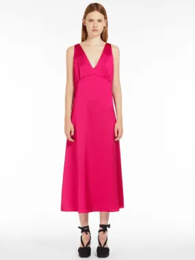 Weekend By Max Mara GAMBERO Fluid Satin Dress In Fuchsia 2415231012600 Col 019