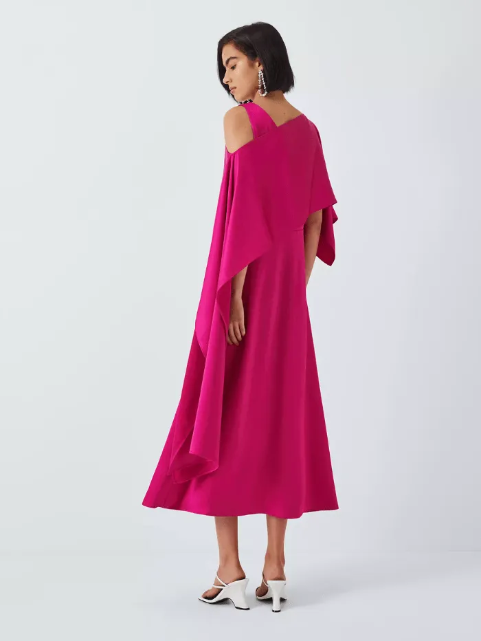 Weekend By Max Mara GAMBERO Fluid Satin Dress In Fuchsia 2415231012600 Col 019
